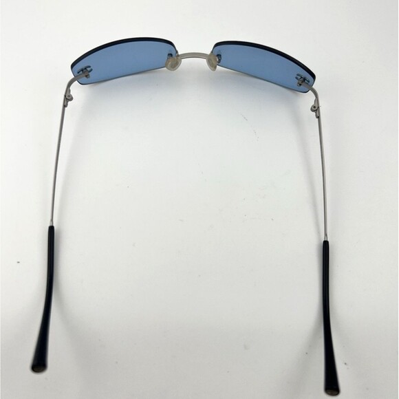 Authentic Vintage 90’s Blue Chanel Rimless Sunglasses RARE very good condition. main image 10